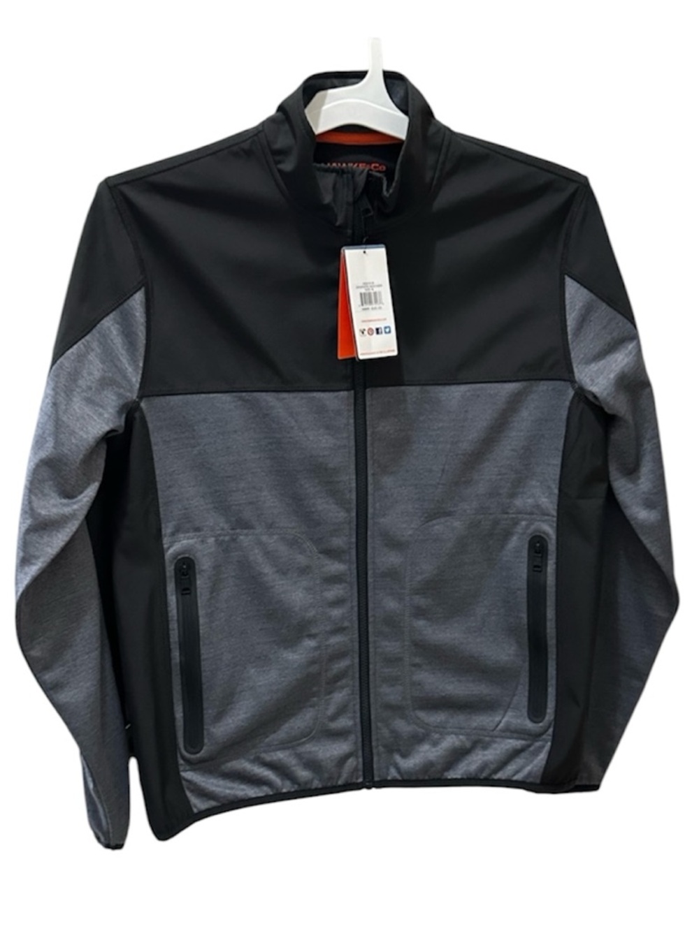HAWKE & CO Pro series athletic jacket size Medium in graphite Heather NEW